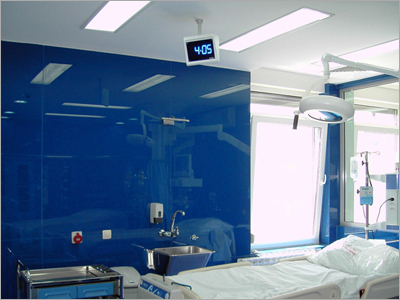 Blue Lacquered Glass