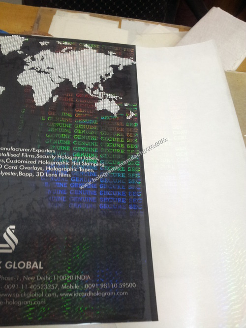 HOLOGRAPHIC TRANSPARENT FILM FOR DOCUMENT PROTECTION By SPICK GLOBAL