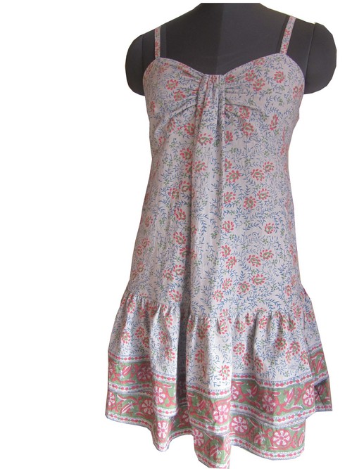 Pastel Hand Block Printed Dress