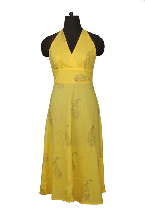 Long Hand Block Printed Dress