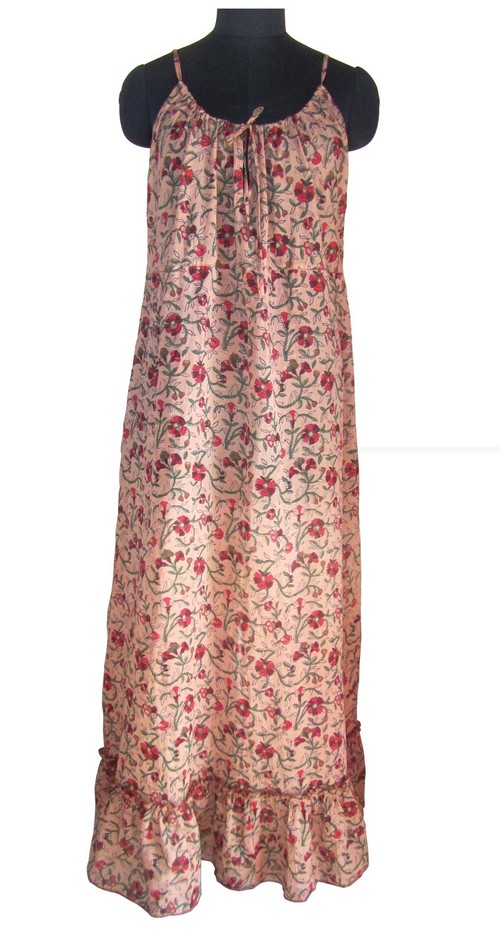 Gown Style Hand Block Printed Dress