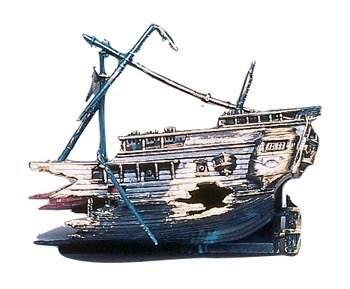 PENN PLAX HALF SHIP WRECK