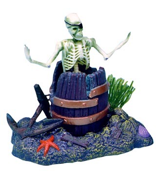PENN PLAX BARREL WITH SKELETON