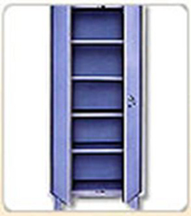 Full Locker Almirah - Steel, 72" H x 36" W x 18" D, Blue | Adjustable Shelves, Durable Steel, Easy Assembly, Secure Locking, 5 Spacious Shelves