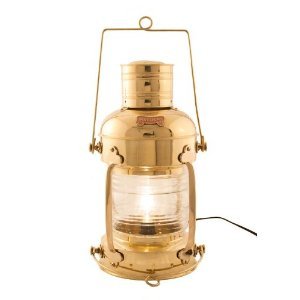 Brass Anchor Light - Brass, 12x8x6 Inches, Polished Finish | Incandescent 40W Bulb, Weather Resistant, Easy Installation