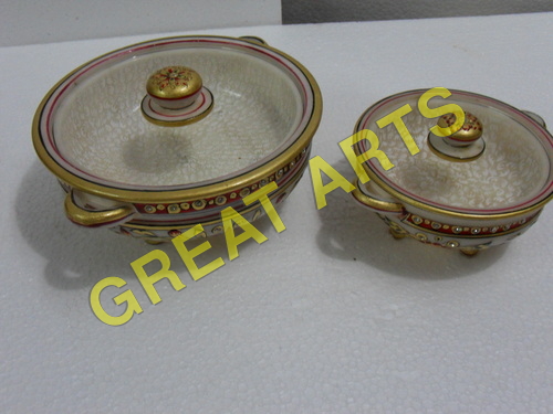 Marble gold painted set