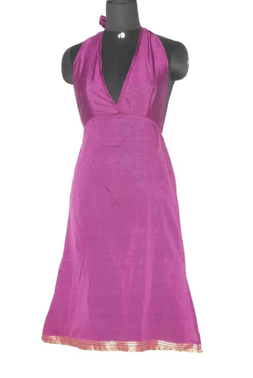 Embroidered Halter Dress for Ladies