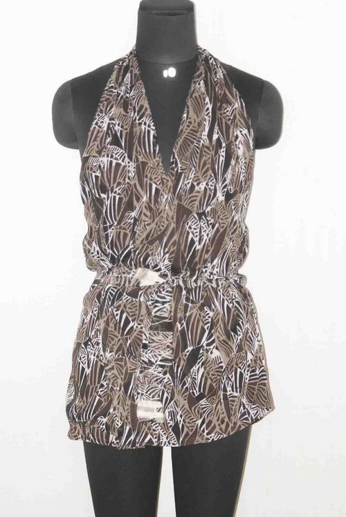 Embroidered Halter Short Dress for Ladies