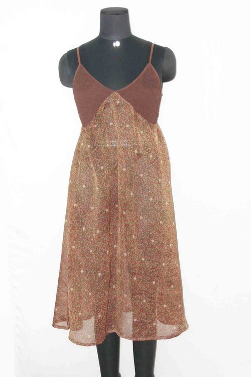 Embroidered Spaghetti Straps Dress for Ladies
