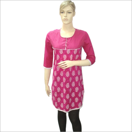 Pink Printed Kurti