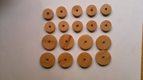 One Hole Wooden Button