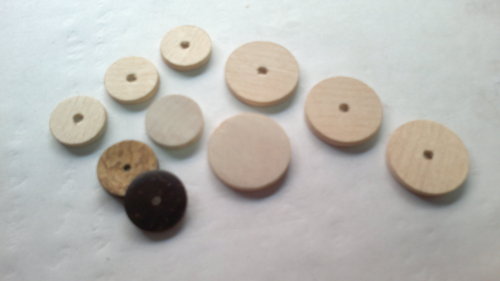 Cream One Hole Wooden Button