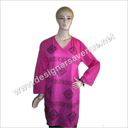 Cotton Block printed kaftan DA-7241Pink