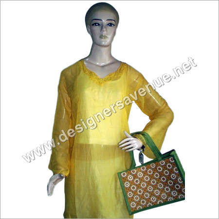 cotton kaftan with jute bag Beach Set