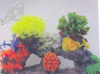 MPS Coral Plant - Plastic, 25x15x10 cm, Multicolor | Realistic Look, Easy to Clean, Durable, Fish Friendly