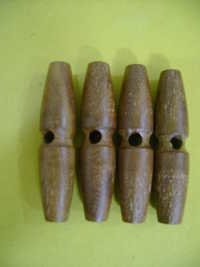 One Hole Large Brown Toggles
