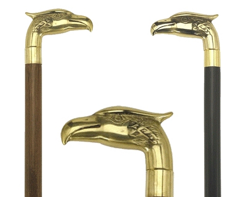 Brass Eagle Shaped Walking Stick