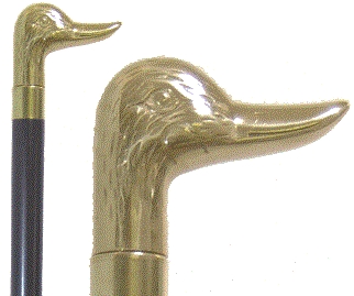 Brass Duck Walking Stick
