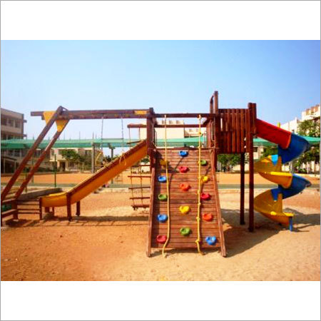 Wooden Multi Play Systems (Spiral Slide)