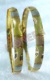Tritone gold plating Bangle