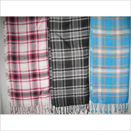 PURE COTTON CHECK STOLES