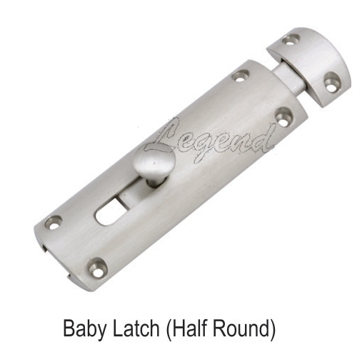Brass Baby Latch Half Round