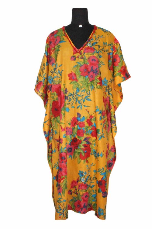 Ladies Long Printed Kaftan Dress