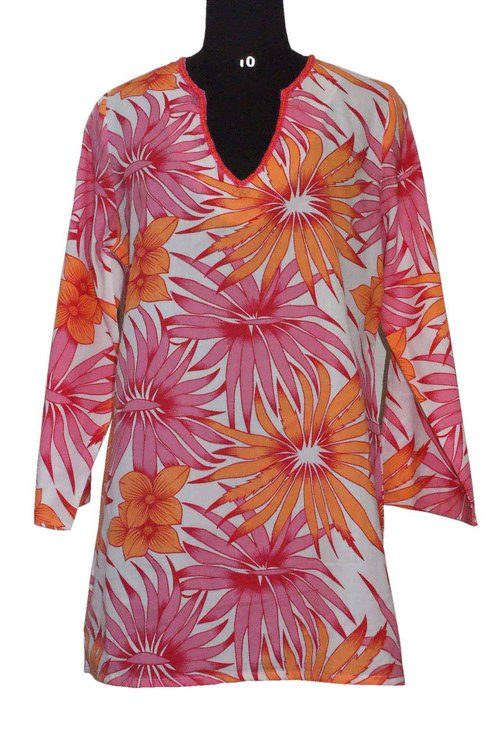 Stylish Short Printed Kaftan Dress