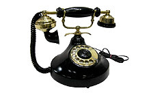Brass Antique Black Telephone