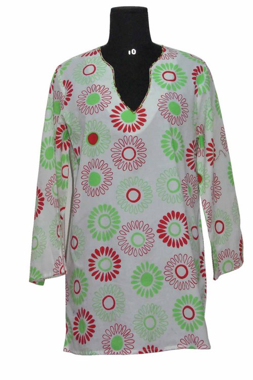 Girls Short Printed Kaftan Dress