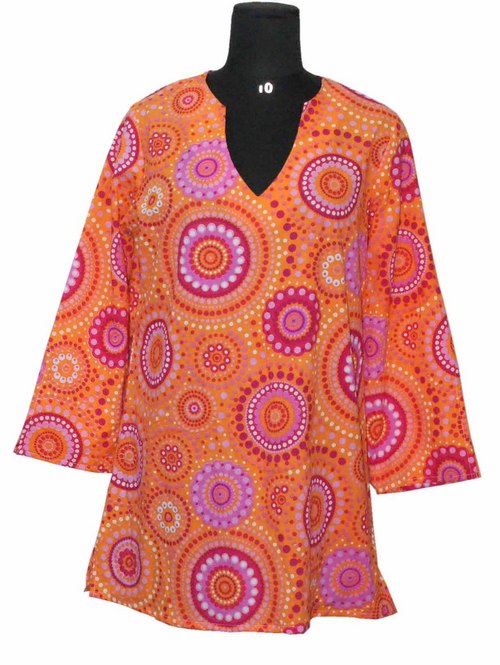 Beautiful Short Printed Kaftan Dress
