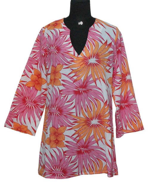 Floral Printed Short Kaftan Dress
