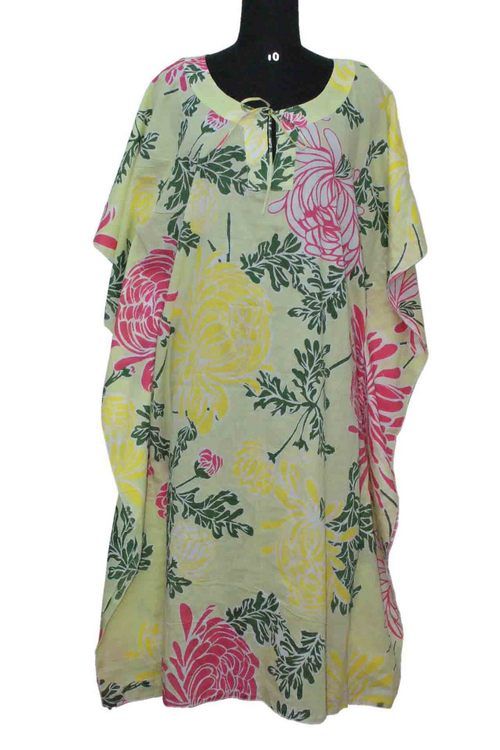 Floral Printed Kaftan Dress For Ladies - Floral Printed Kaftan Dress ...