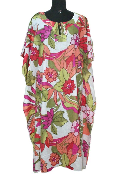 Floral Long Kaftan Dress For Ladies