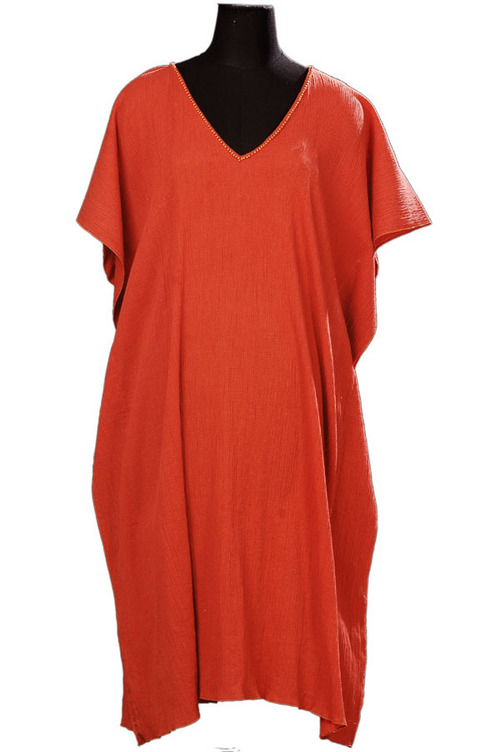 Long Plain Kaftan Dress