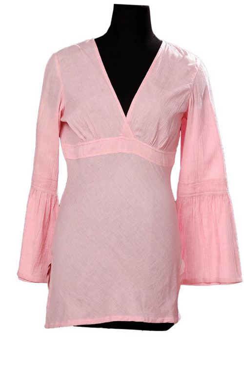 Ladies Short Plain Kaftan Dress