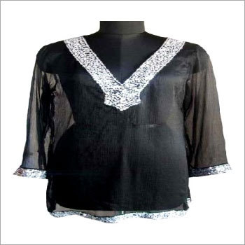 Designer Hand Work Silk Top