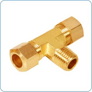 Brass Compression Male Branch Tee Assembly