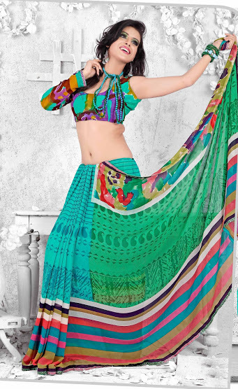 Digital Printed Party Wear Sarees