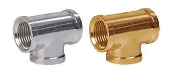 brass tee for bath fittings