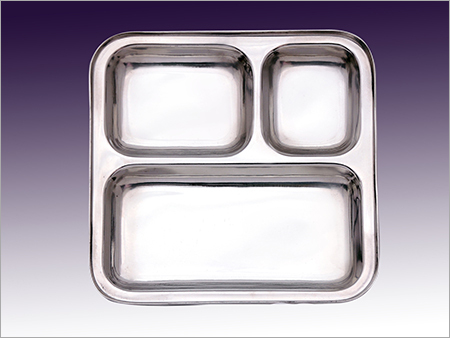 Stainless Steel Tray (3 Compartment)