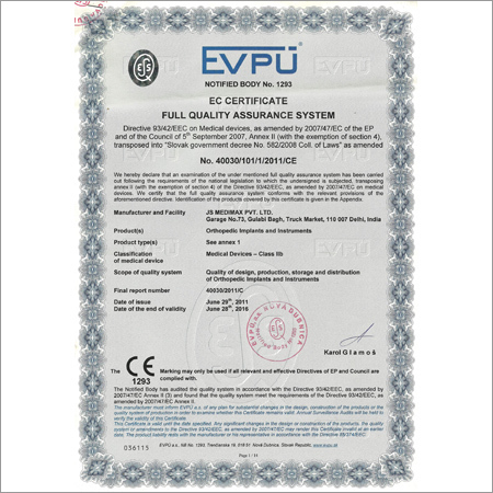 CE CERTIFICATE