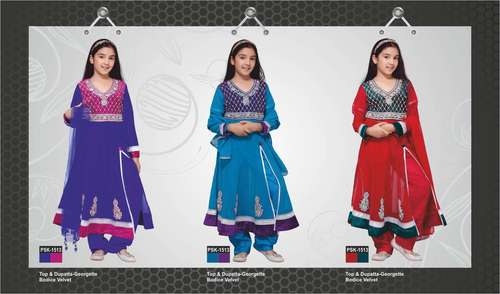 Kids anarkali trouser suit
