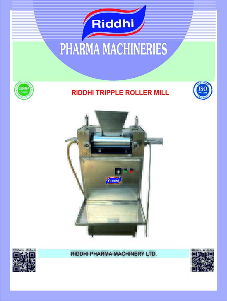 Tripple Roller Mill - Capacity: 30- 50 Kgs Per Hour Kg/Hr