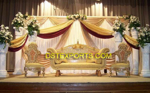 NEW GOLDEN CARVED SOFA - Wood and Gold