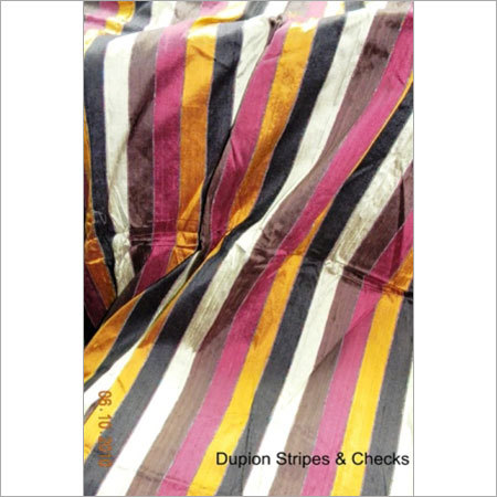 Check And Stripe Dupion Fabrics