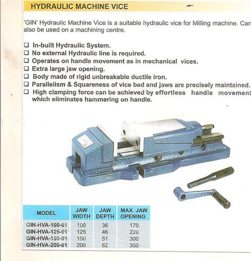 Hydraulic Machine Vice