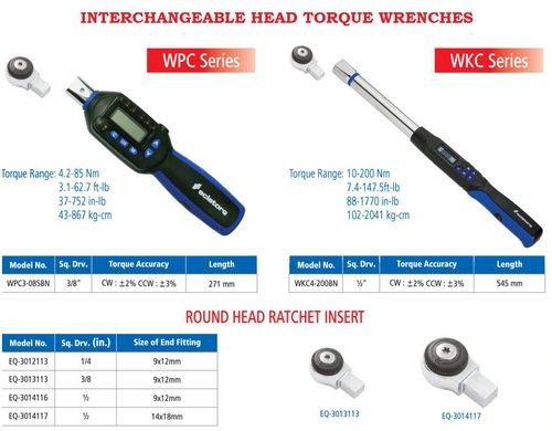 Interchangable Head Torque Wrenches