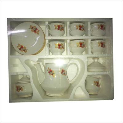 Ceramic Tea Sets - 12-Piece Set, Floral Design , Elegant White Color, Durable Material, Long-Lasting Shine, Attractive Aesthetics