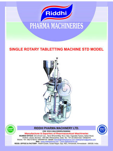 SINGLE ROTARY TABLET PRESS MACHINE
